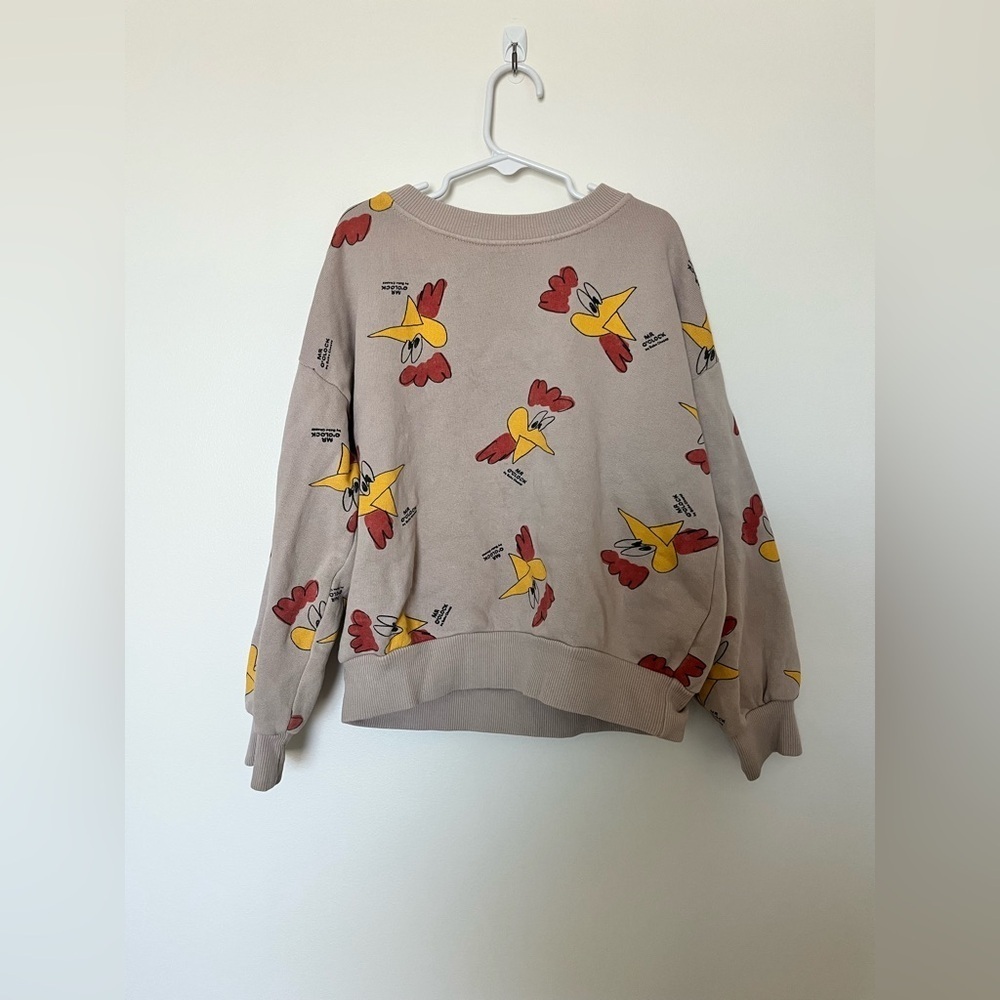 Bobo Choses Mr O’Clock all Over Sweatshirt Brown - Picture 8 of 12